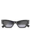 Le Specs Charade 52mm Cat Eye Sunglasses In Black