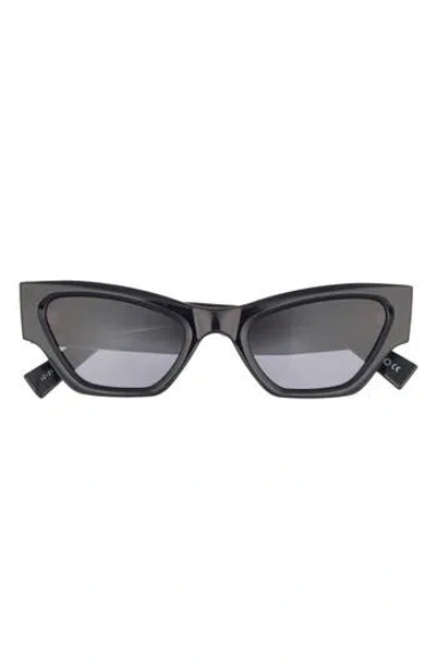 Le Specs Charade 52mm Cat Eye Sunglasses In Black
