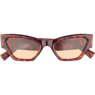 Le Specs Charade 52mm Cat Eye Sunglasses In Brown