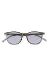 Le Specs Club Royale 48mm Round Sunglasses In Blue
