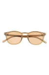 Le Specs Club Royale 48mm Round Sunglasses In Brown