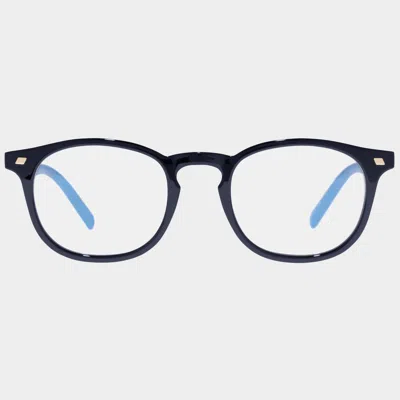 Le Specs Club Royale In Blue Light Black