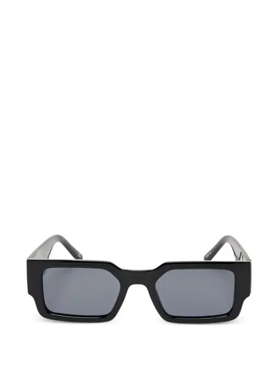 Le Specs Contemplation 长方形框太阳眼镜 In Black