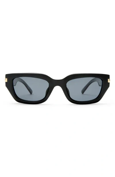 Le Specs Cubito 51mm Polarized Square Sunglasses In Black