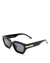 Le Specs Cubito D Frame Sunglasses, 51mm In Black