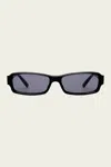 Le Specs Dial Tone Rectangular Sunglasses In Black In Multi