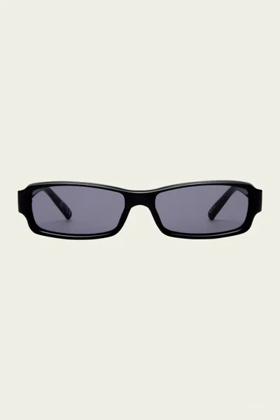 Le Specs Dial Tone Rectangular Sunglasses In Black