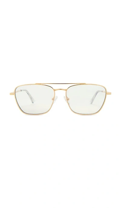 Le Specs Diametric Ii Blue Light Glasses In Gold