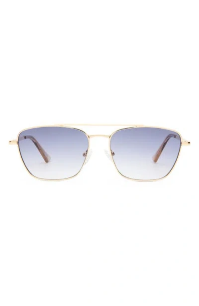 Le Specs Diametric Ii Gradient Navigator Sunglasses In Gold