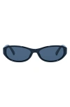 Le Specs Don't Cha 56mm Oval Sunglasses In Black