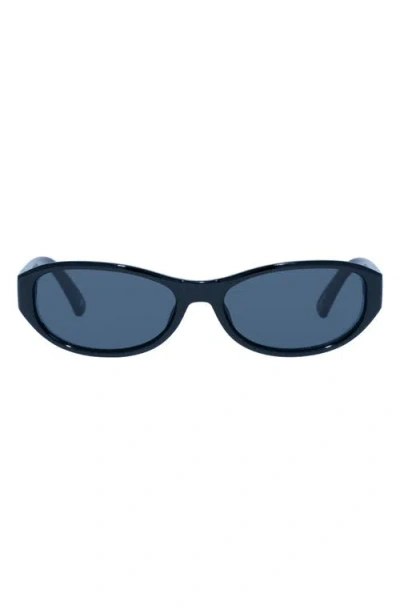 Le Specs Don't Cha 56mm Oval Sunglasses In Black