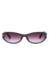 Le Specs Don't Cha 56mm Oval Sunglasses In Pearl Chocolate