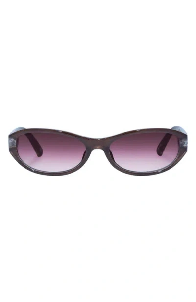 Le Specs Don't Cha 56mm Oval Sunglasses In Pearl Chocolate