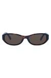 Le Specs Don't Cha 56mm Oval Sunglasses In Tort