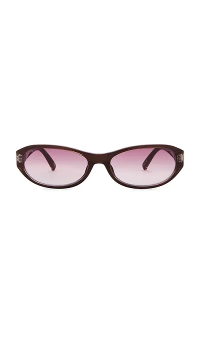 Le Specs Don't Cha Sunglasses In Pearl Chocolate Warm Smoke Grad