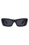 Le Specs Dopamine 50mm Rectangular Sunglasses In Black