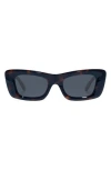 Le Specs Dopamine 50mm Rectangular Sunglasses In Tort