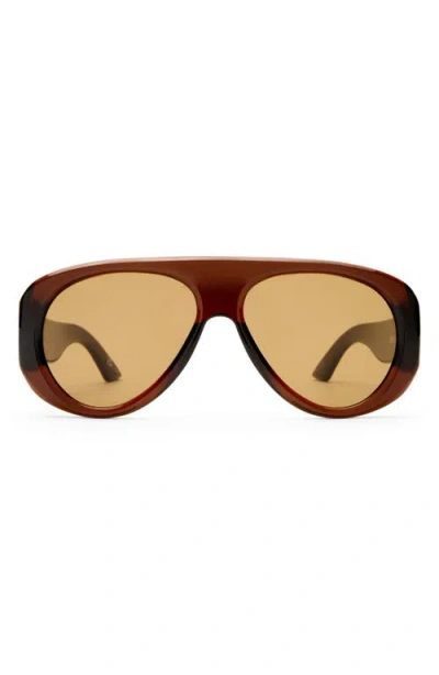 Le Specs Dream Boat 57mm Aviator Sunglasses In Metallic