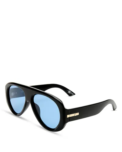 Le Specs Dream Boat 57mm Aviator Sunglasses In Black
