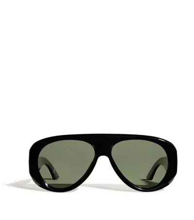 Le Specs Dream Boat Aviator Sunglasses In Black