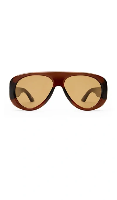 Le Specs Dream Boat Sunglasses In Brown