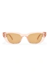 Le Specs Dream Lover 50mm Cat Eye Sunglasses In Blush/latte Tint