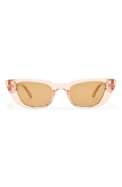 Le Specs Dream Lover 50mm Cat Eye Sunglasses In Blush/latte Tint