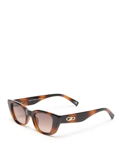 Le Specs Dream Lover Cat Eye Sunglasses, 50mm In Dark Tort/brown Grad