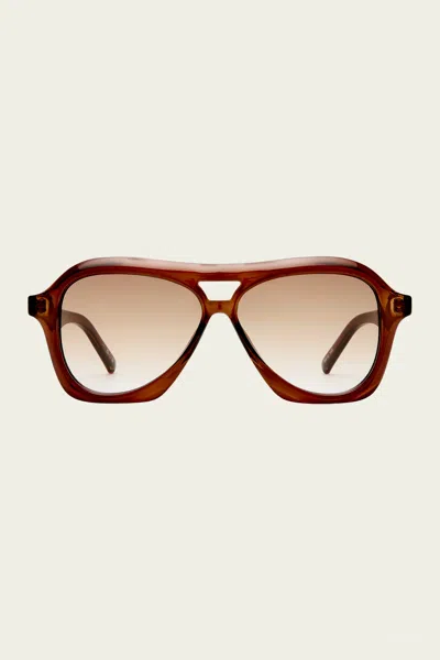 Le Specs Drizzle Aviator Sunglasses In Cocoa