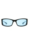 Le Specs Du Jour 60mm Rectangular Sunglasses In Black