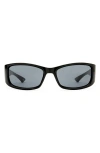 Le Specs Du Jour 60mm Rectangular Sunglasses In Black
