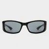Le Specs Du Jour 60mm Rectangular Sunglasses In Black