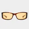 Le Specs Du Jour 60mm Rectangular Sunglasses In Brown
