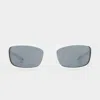 Le Specs Du Jour 60mm Rectangular Sunglasses In White