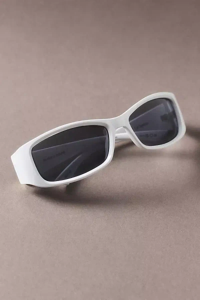 Le Specs Du Jour Wraparound Sunglasses In White