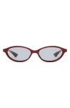 Le Specs Duskfall 55mm Oval Sunglasses In Burgundy