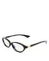 Le Specs Duskfall Oval Blue Light Glasses, 55mm In Black