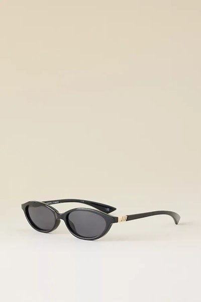 Le Specs Duskfall Oval Sunglasses In Black