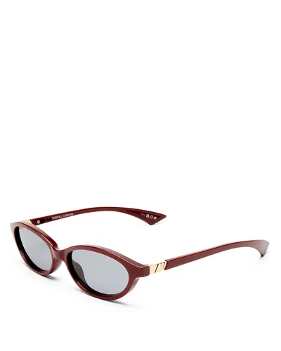 Le Specs Duskfall Oval Sunglasses, 55mm In Burgundy