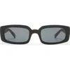 Le Specs Dynamite 52mm Rectangular Sunglasses In Black