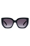 Le Specs Euphoria 52mm Gradient Square Sunglasses In Black