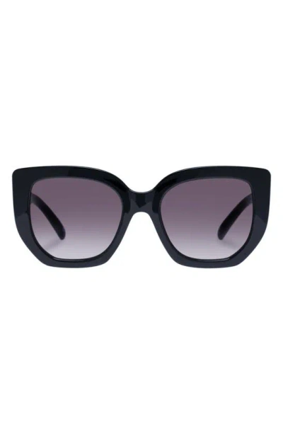 Le Specs Euphoria 52mm Gradient Square Sunglasses In Black