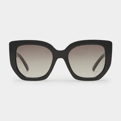Le Specs Womens Black Euphoria Square-frame Polyethylene Sunglasses