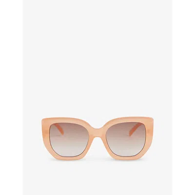 Le Specs Womens Mimosa Pink Euphoria Square-frame Polyethylene Sunglasses