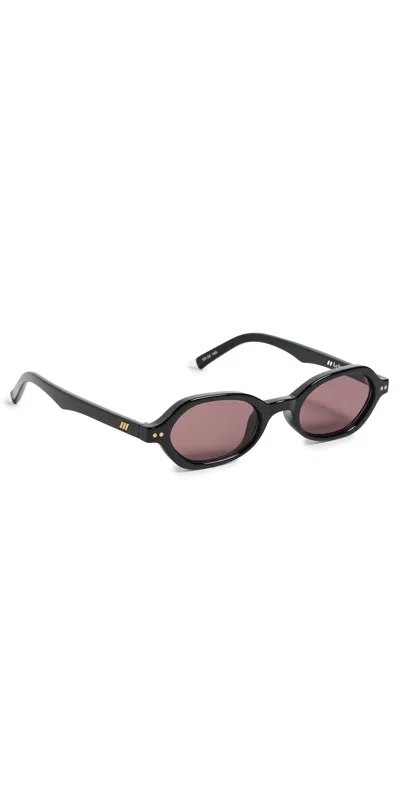 Le Specs Foundry Oval Sunglasses Black