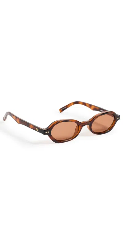 Le Specs Foundry Oval Sunglasses Tort