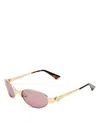 Le Specs Frostbite Oval Sunglasses, 56mm In Gold