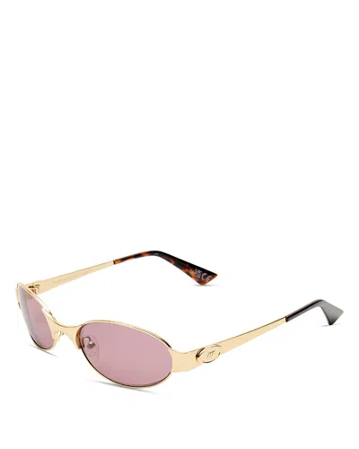Le Specs Frostbite Oval Sunglasses, 56mm In Gold