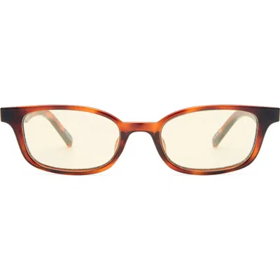 Le Specs Gender Inclusive Echelon 52mm Rectangle Sunglasses In Brown