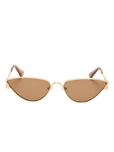 Le Specs Geometric Sunglasses In Brown